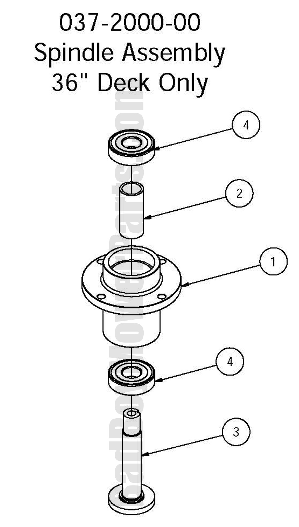2016 Stand-On Spindle Assembly - 36in. Deck